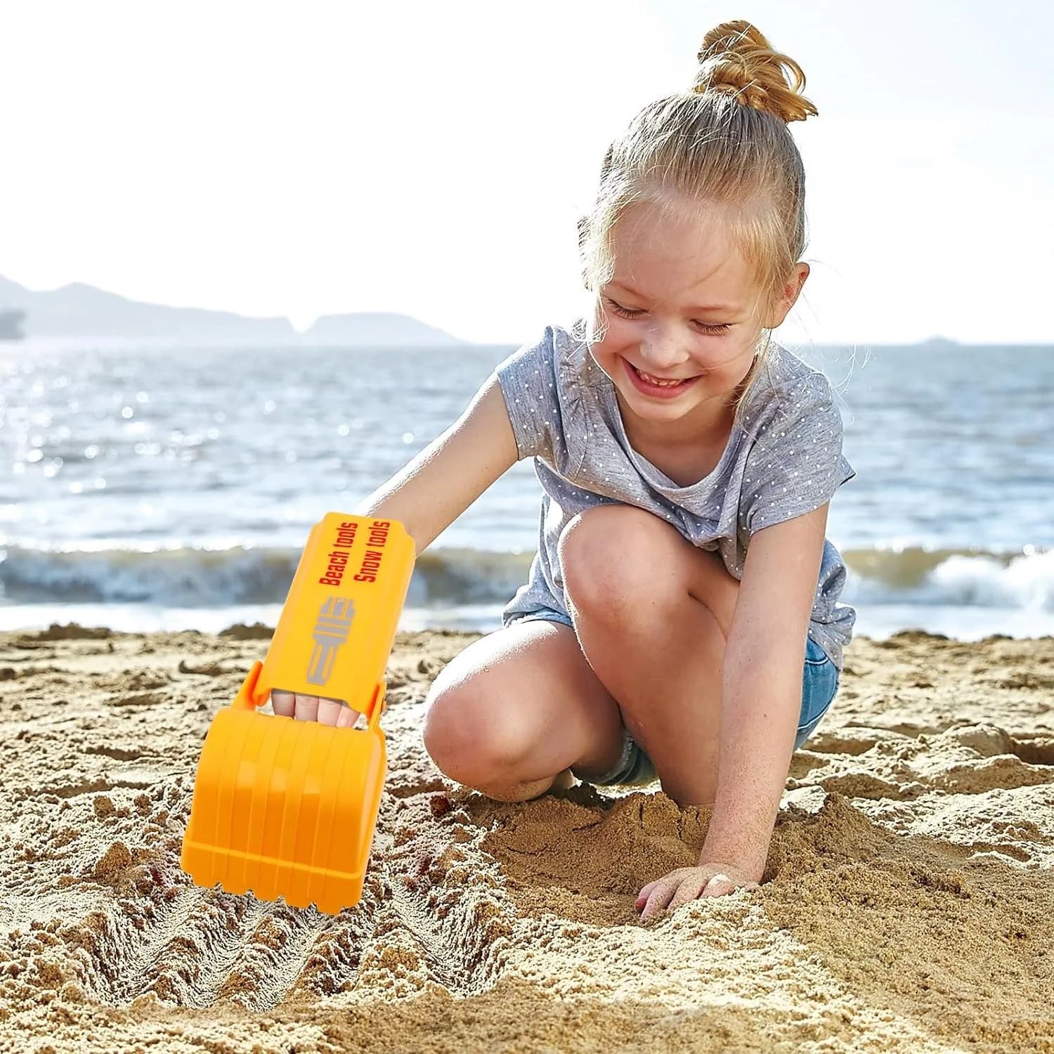 Giocattoli per la sabbia da spiaggia Scavatrice a mano Giardino Spiaggia Sandbox Giocattoli da cortile per bambini Pale per sabbia Scavatrice per sabbia a mano per bambini all'aperto