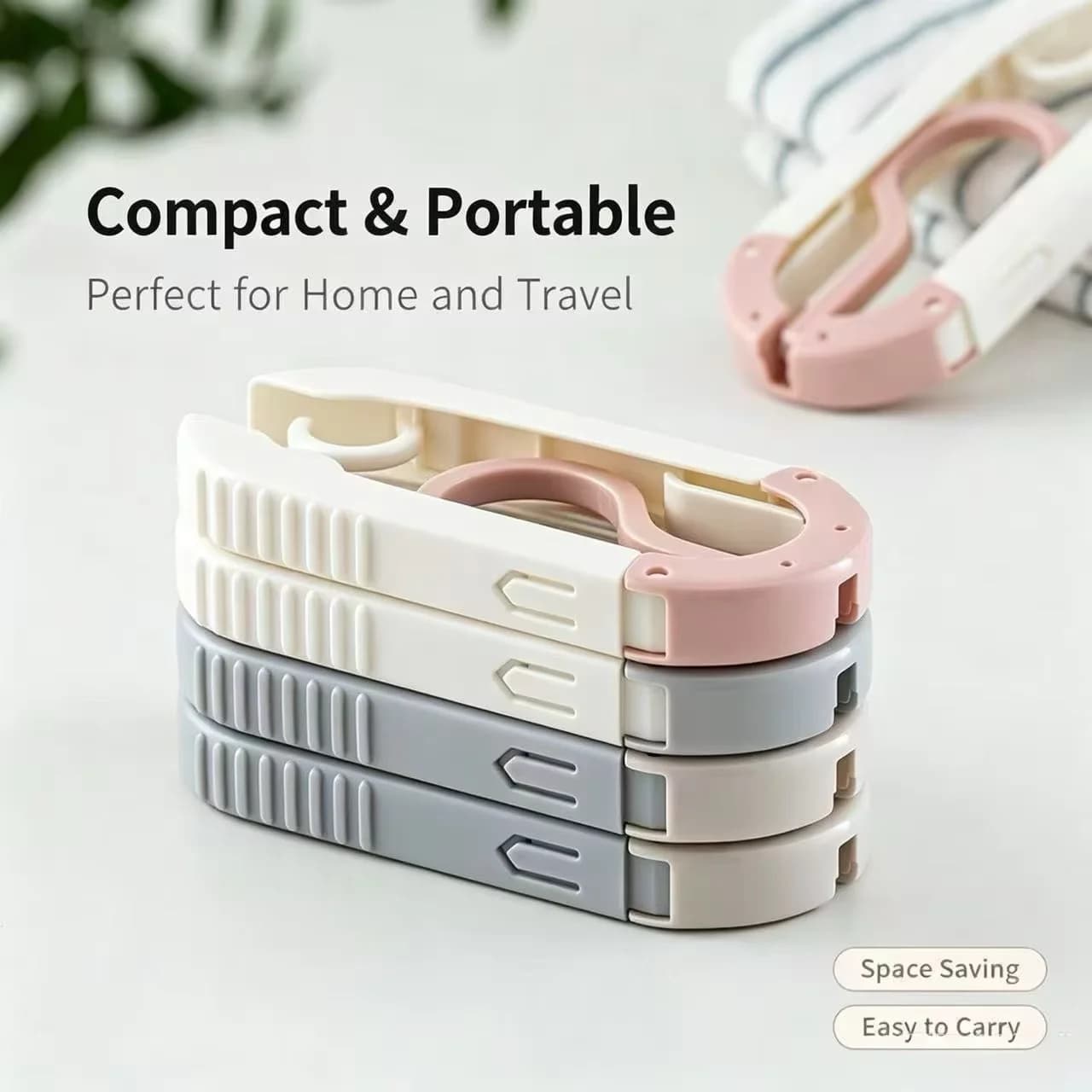 Portable Multi-Functional Folding Clothes Hanger, Storage Organizer, Home Clothes Support Ha