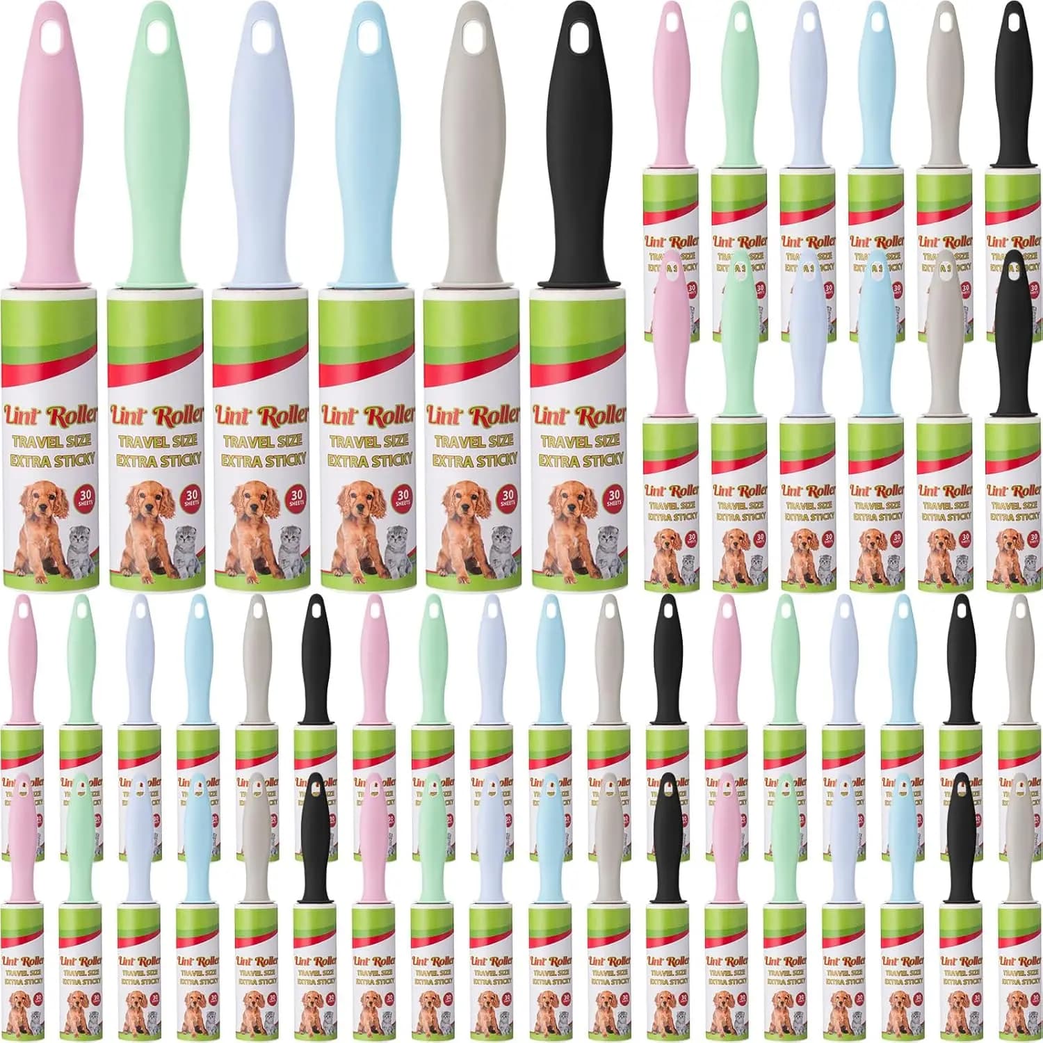 Mini Rullo Levapelucchi da Viaggio, Piccoli Rimuovi Pelucchi per Peli di Animali e Vestiti, Formato da Viaggio, Adesivi