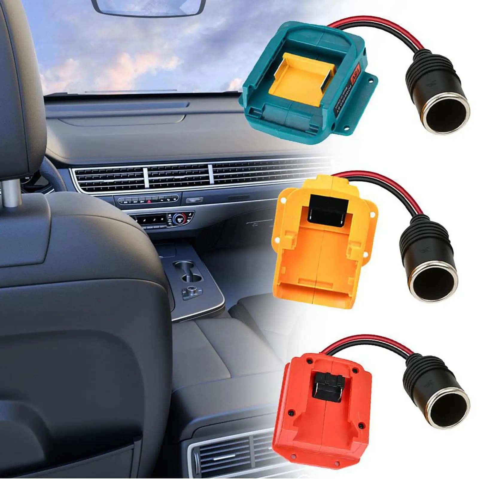 Caricabatteria per auto 18V-20V Connettore femmina stabile Presa di ricarica Presa per auto femmina Adattatore per rimorchio RV camion Berlina automobilistica