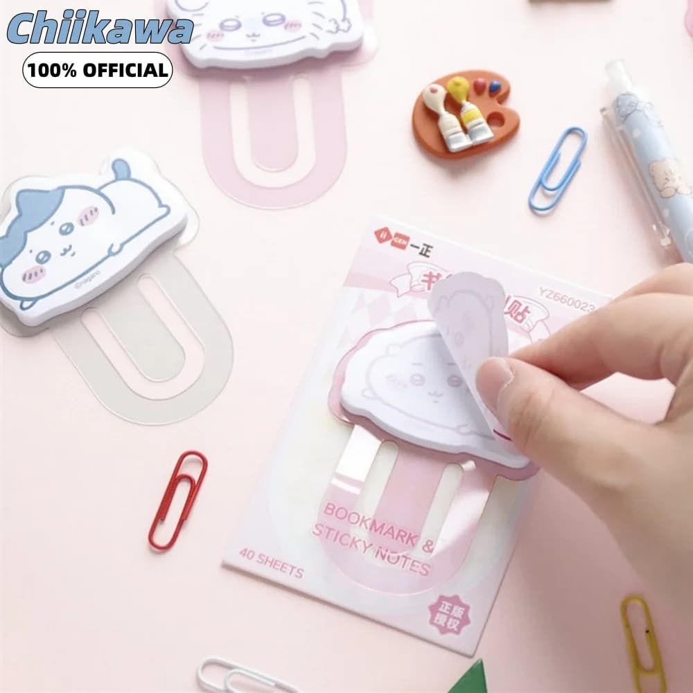 Genuine Kawaii Chiikawa Page Marker Note Anime Cartoon Hachiware Usagi Memo For Reading Annotation Scrapbook Diary Planner Decor