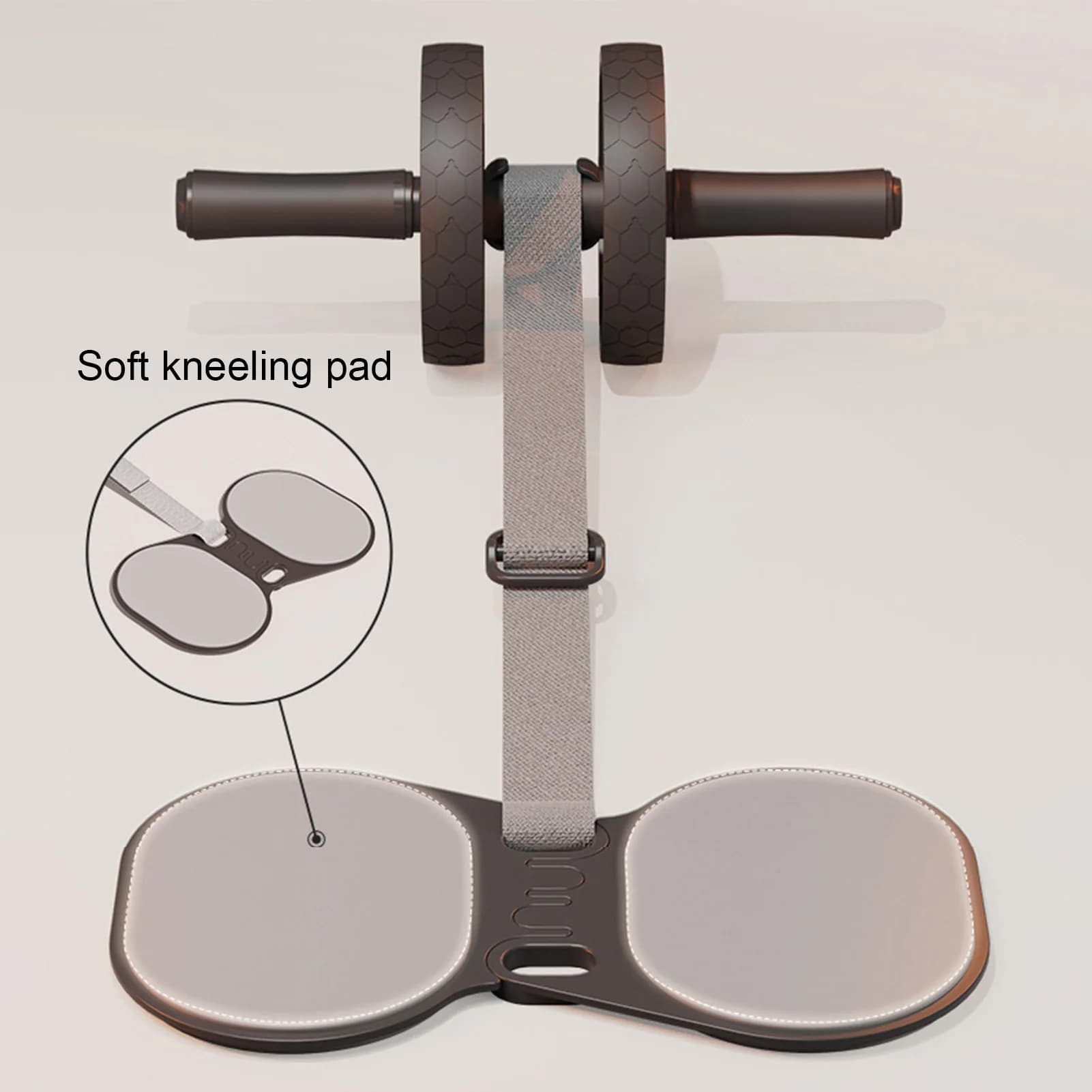 Trainer for strengthening muscles with roller wheel Ab Trainer for strengthening double wheel core with elastic pad for domestic interior
