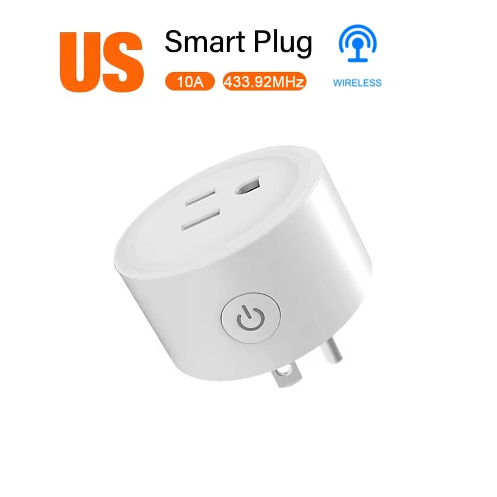 Presa Intelligente Standard USA 220V-250V 10A, Smart Plug RF 433MHz per Luci LED, Ventilatori e Lampade Domestiche