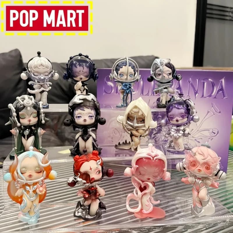 Genuino Pop Mart Skullpanda The Sound Series Blind Box Il giocattolo emozionale con maschera staccabile Equilibrium con base magnetica