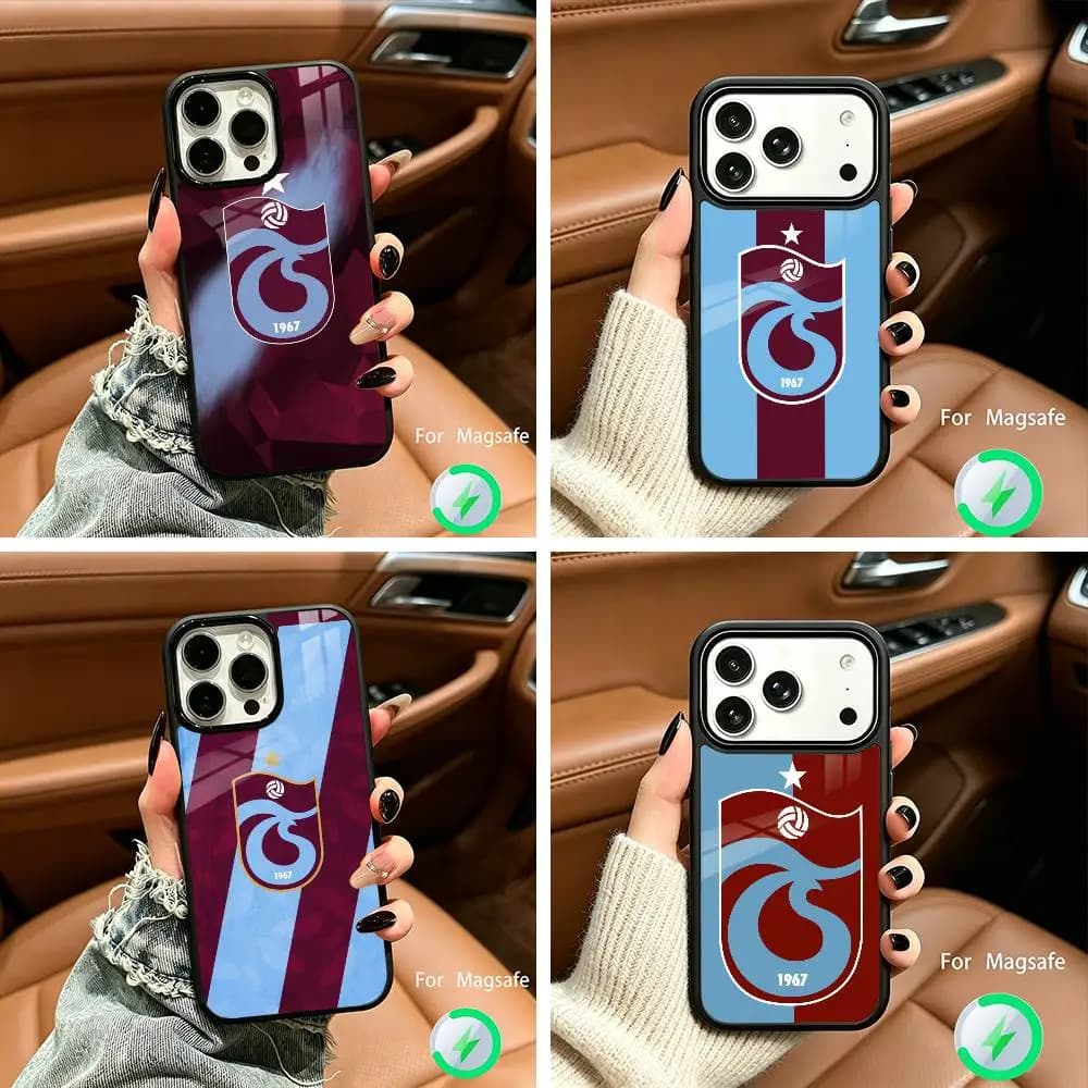 Custodia per telefono con caricatore wireless M-Maroon e Blue-Army per iPhone 17 16 15 14 13 12 11 Plus Pro Max