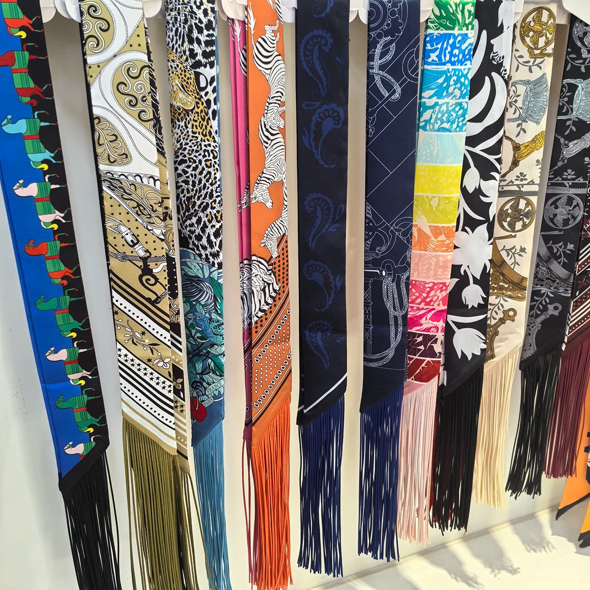 Europe Spring New Women's Decorative Anacards 130x5 cm nappa Small Silk Scarf Charm For Hair Vinculous Bag Handle Small Scarf