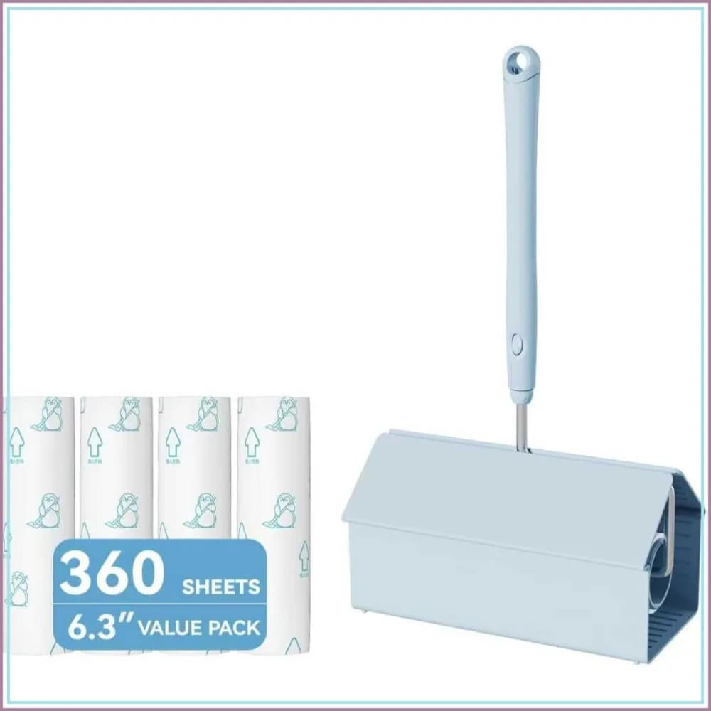 Extra Sticky 6.3'' Giant Lint Roller for Furniture, Pet Hair, Clothes