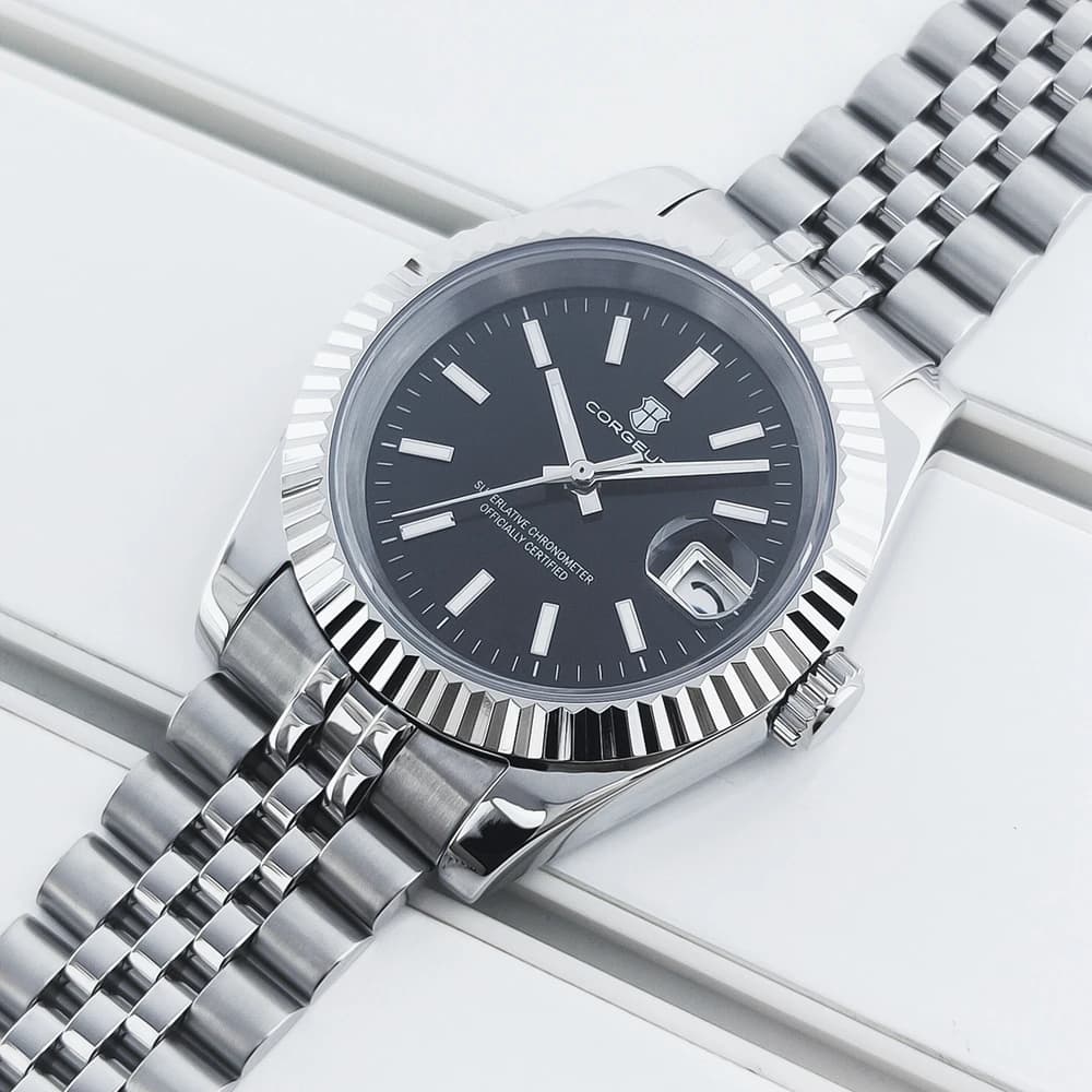 Luxury NH35 Mechanical 36mm/39mm Men's/Woman's Watch 10Bar Jubilee Bracelet Elegant watches Automatic Bezel Fluted sapphire watch