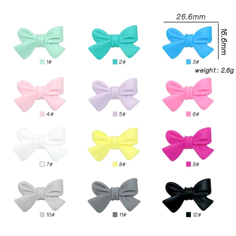 10 pezzi di perline in silicone a forma di farfalla senza BPA per clip per ciuccio, giocattoli per bambini, massaggiagengive per neonati, creazione fai da te di collane