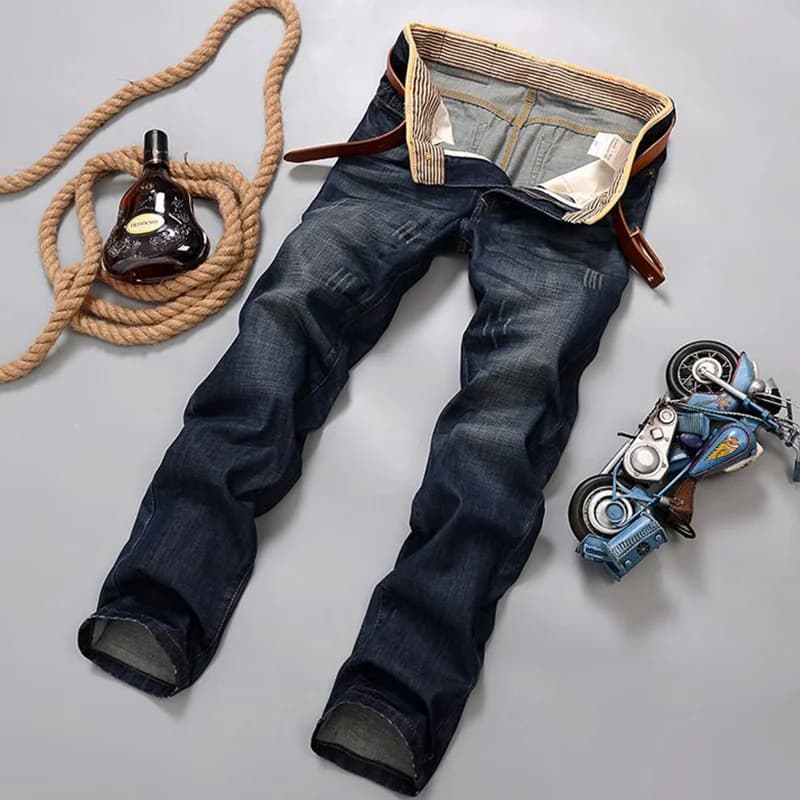 Nuovi Jeans da Uomo 2026 Primavera Autunno, Pantaloni Dritti alla Moda, Casual in Denim, Classici Slim Elasticizzati, Jeans alla Moda
