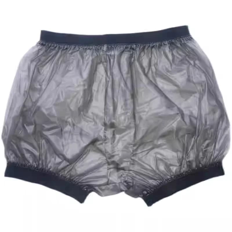 Boxer da uomo in PVC trasparente da donna, morbido, liscio, silenzioso, impermeabile, a prova di perdite, pantaloni per incontinenza, pannolini in plastica, mutandine ABDL