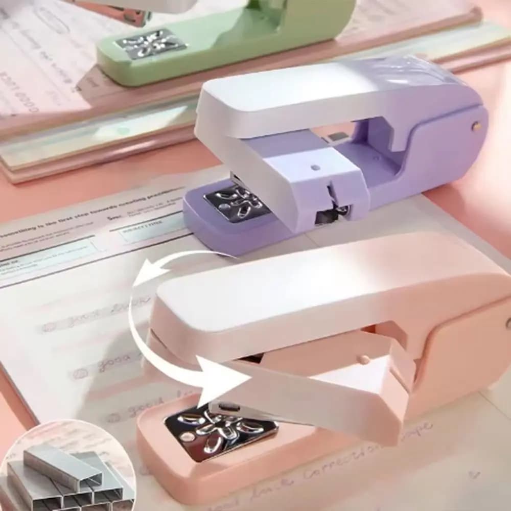 Cucitrice da Tavolo Rotante a 360 Gradi, Facile da Usare, Portatile, Compatibile con Graffette 24/6 e 26/6