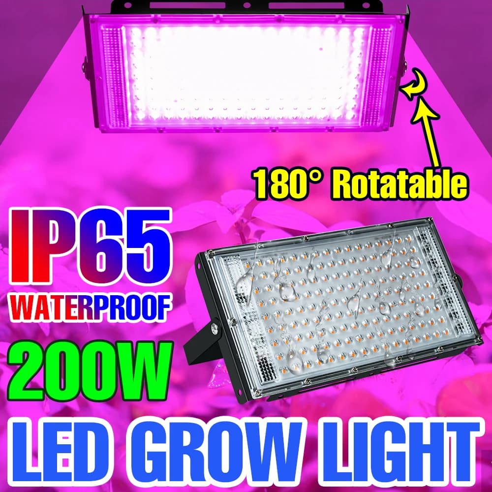 Led Grow Light Phyto Full Spectrum Lamp Phytolamp for Green Plants 200W Greenhouse Hydroponic Lamp Flower Seed Grow Tent
