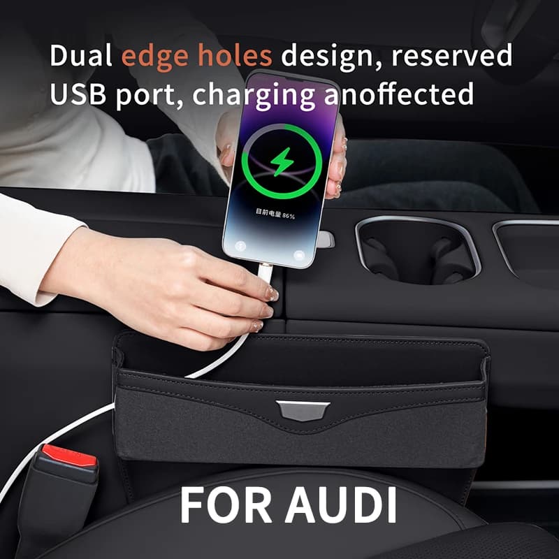 Suitable For Audi Car Seat Gap Organizing Storage Box A3 A4 A5 A6 A7 A8 Quattro RS Sline TT S1 S2 S3 S4 S5 S6 Car Accessories