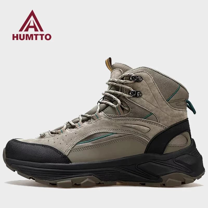 HUMTTO scarpe da trekking in pelle bovina da uomo stivali da passeggio impermeabili all'aperto scarpe da trekking stivali da caccia traspiranti da donna sneaker sportiva