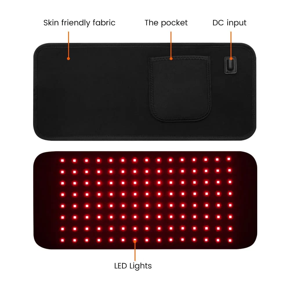 IDEATHERAPY Medical Grade Equipment 660nm 850nm Face Collagen LED Skin Therapy Panel Infrared Red Light Full Body Pad Belt