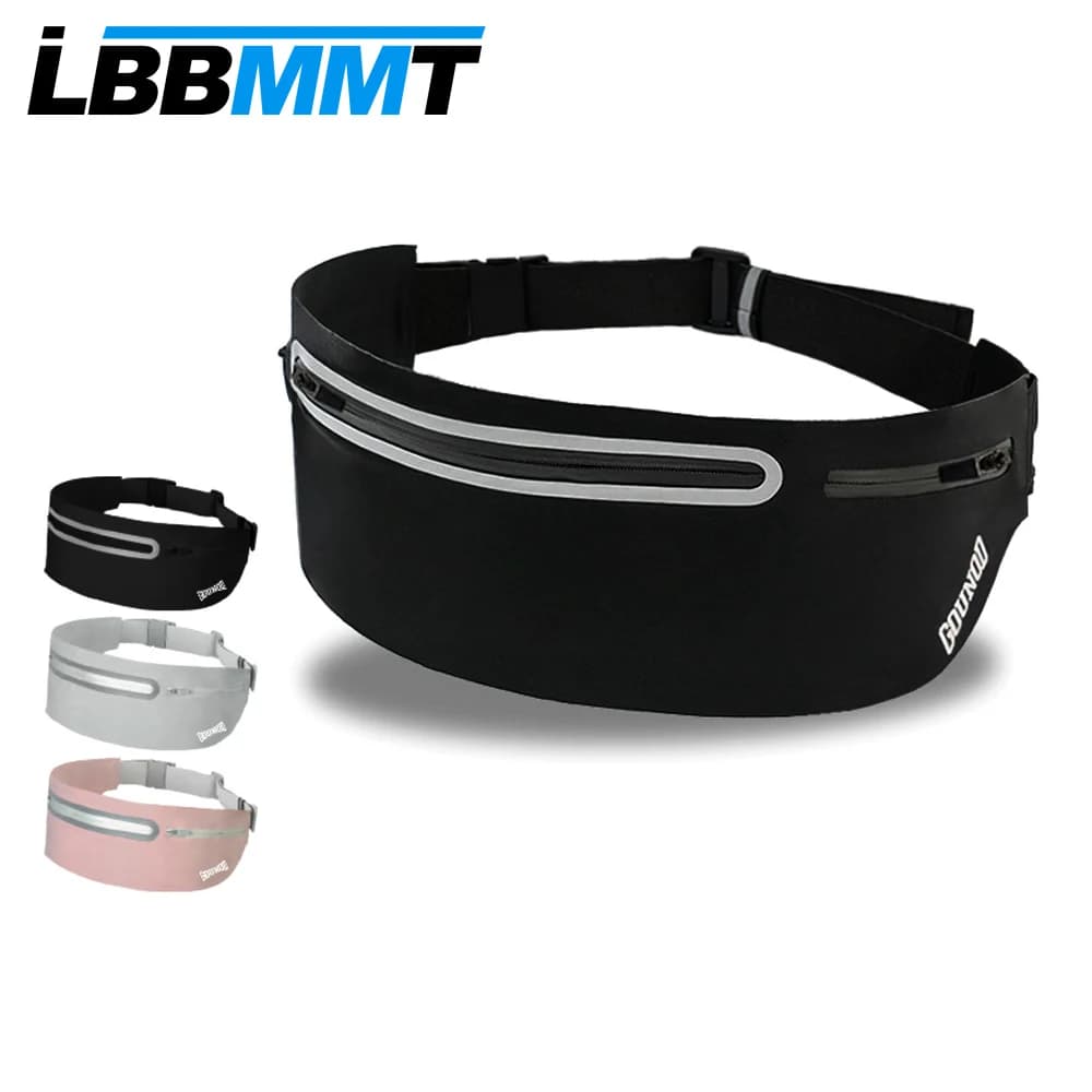 1 pz ultra-thin pouch for women man belt slim running strap runners bag for waterproof money