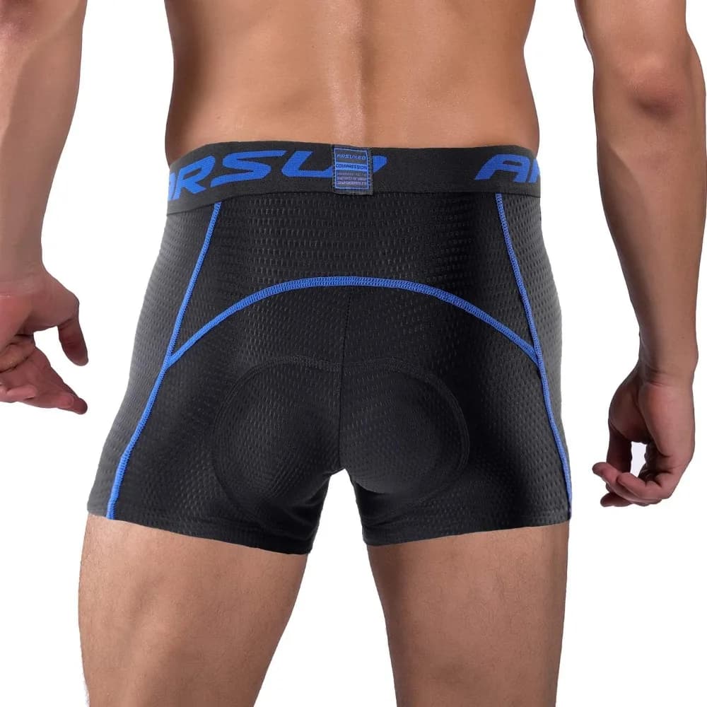 Breathable Mens Cycling Underwear 5D Padded Shock Absorption Riding Underpants Polyester, Silicone Comfortable Fit