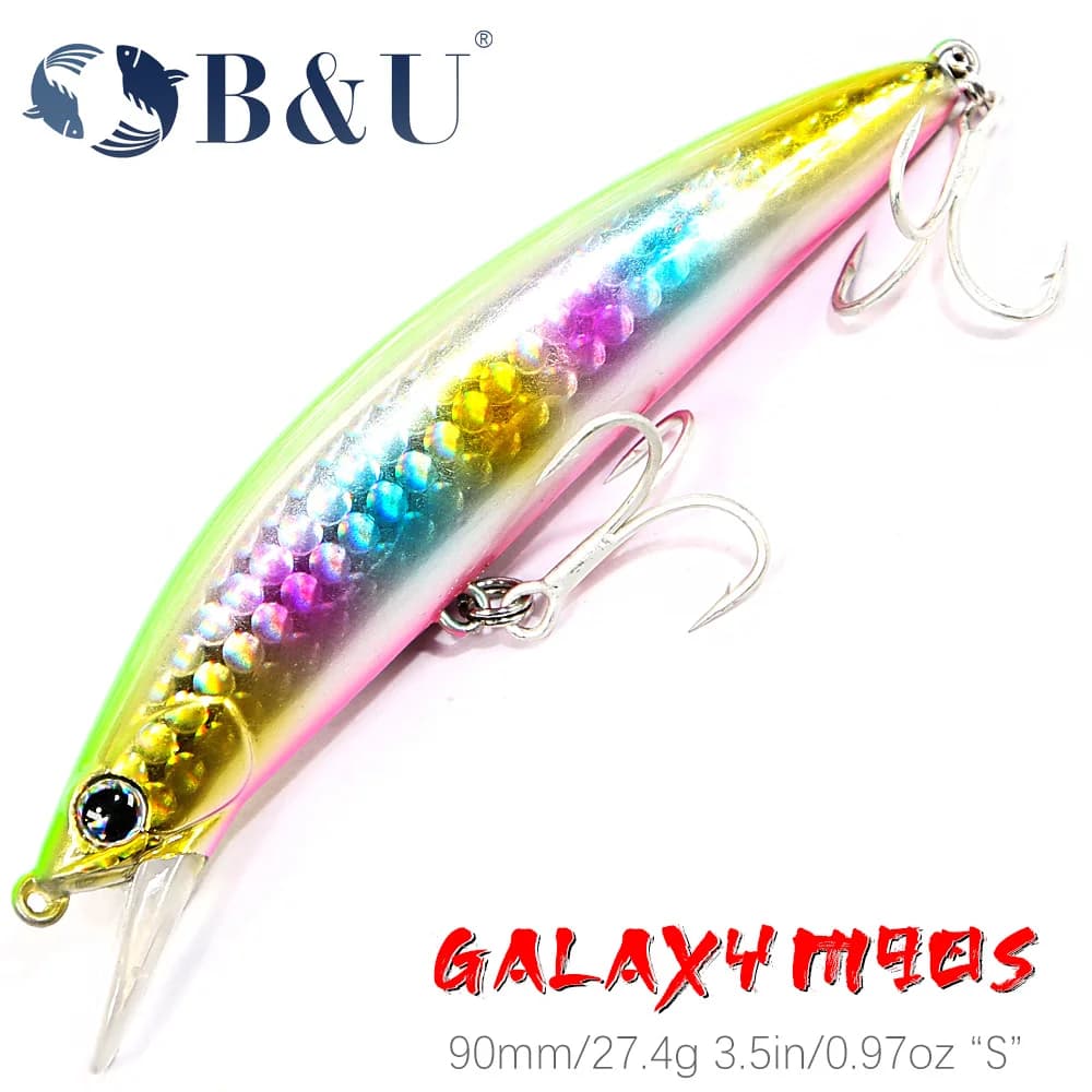 B&U 90mm Heavy Weight Sea Fishing Lure Max 90m Ultra Long Casting Sinking Minnow Artificial Hard Baits For Saltwater Freshwater