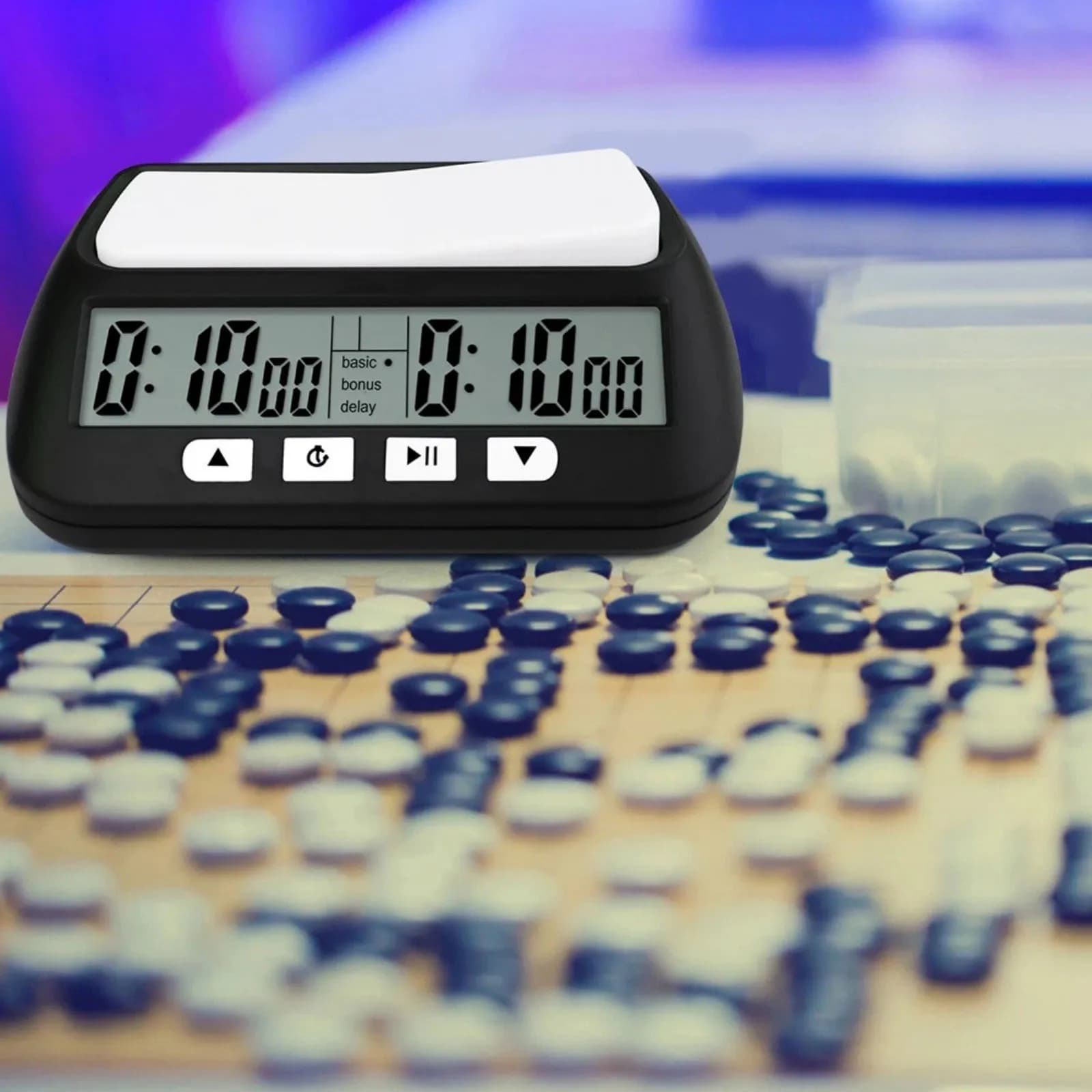 Timer Digitale per Scacchi con Conto alla Rovescia/Conto alla Rovescia e Allarme per Scacchi Cinesi, Scacchi Internazionali, I-GO, Doppio Fuso Orario e Memoria Preimpostata