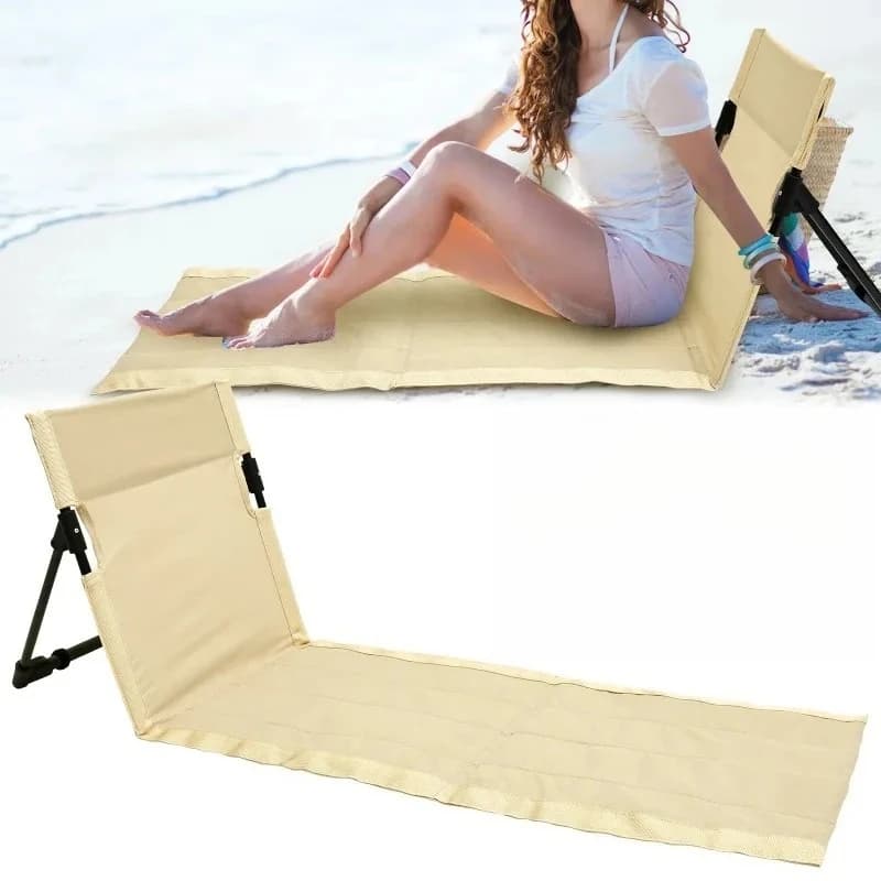 Outdoor Foldable Camping Chair,Oxford Cloth Camping Floor Chair,Garden Park Single Lazy Chair Backrest Cushion Picnic Back Chair
