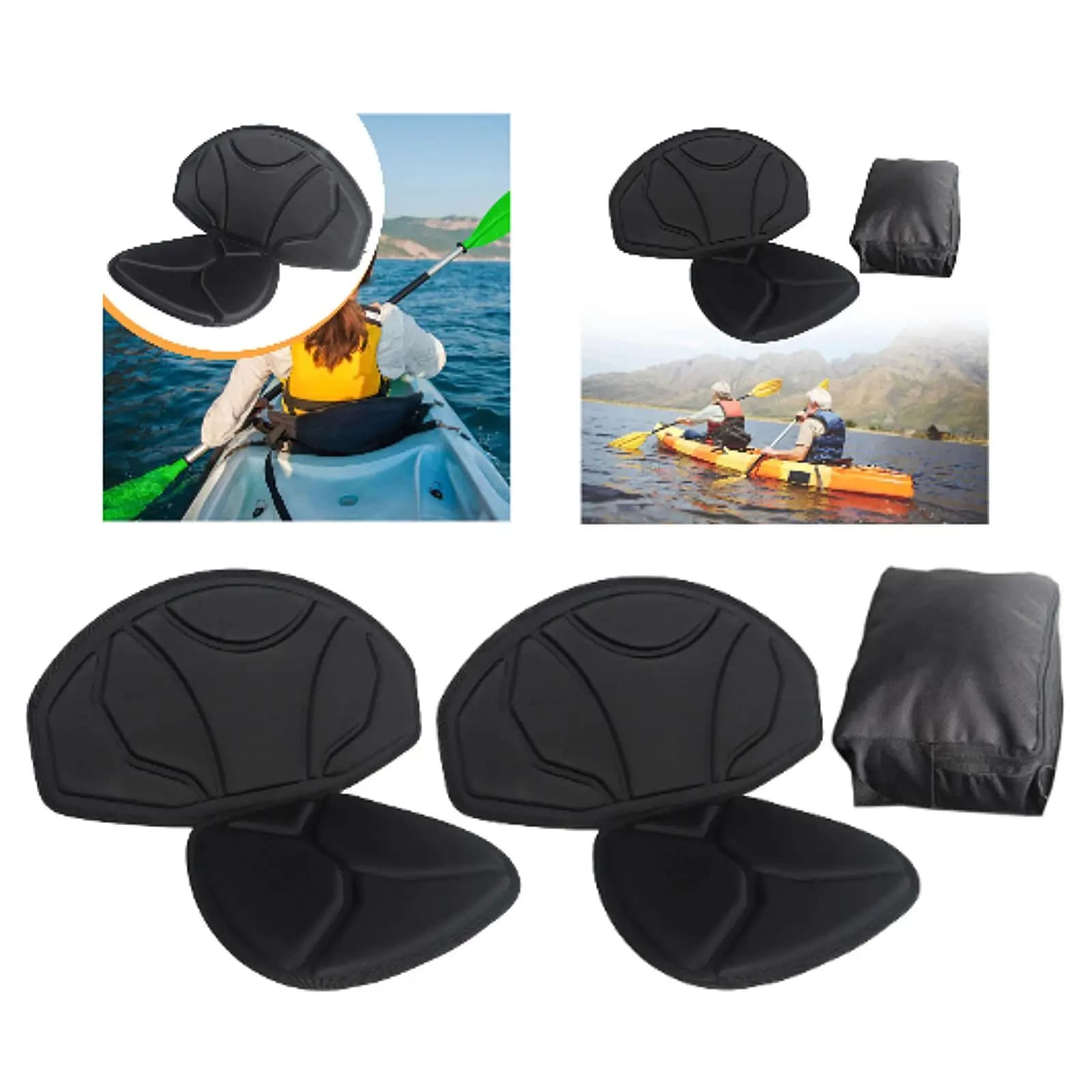 Sedile per paddle board Cuscino per sedile per kayak Premium Installazione semplice Cinghie regolabili per rafting Canoa Barca da pesca alla deriva