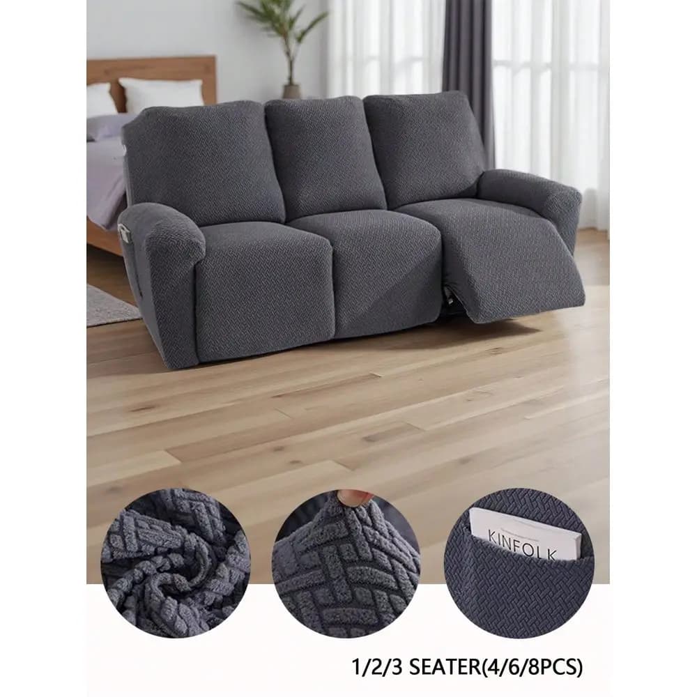 Copertura Impermeabile per Chaise Longue e Divano, Motivo Jacquard a Foglie