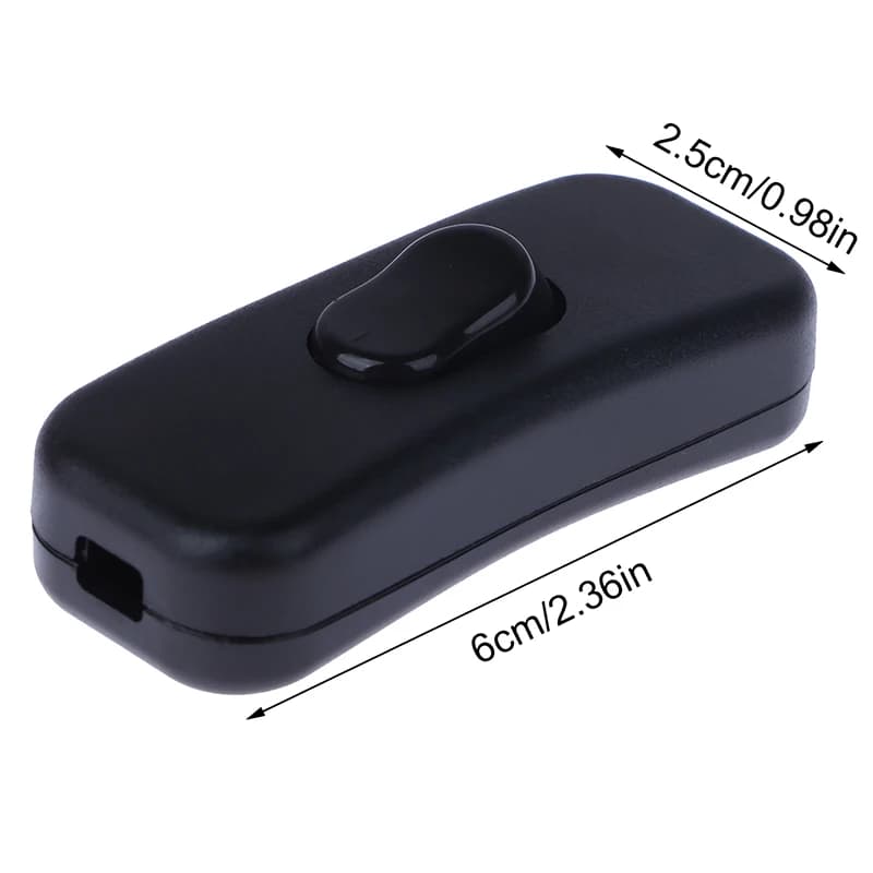 NEW 1Pc Light Switch AC 250V ON/OFF Table Desk Lamp Cord Toggle Rocker Switches Control For LED Lights Wiring Electric Switch
