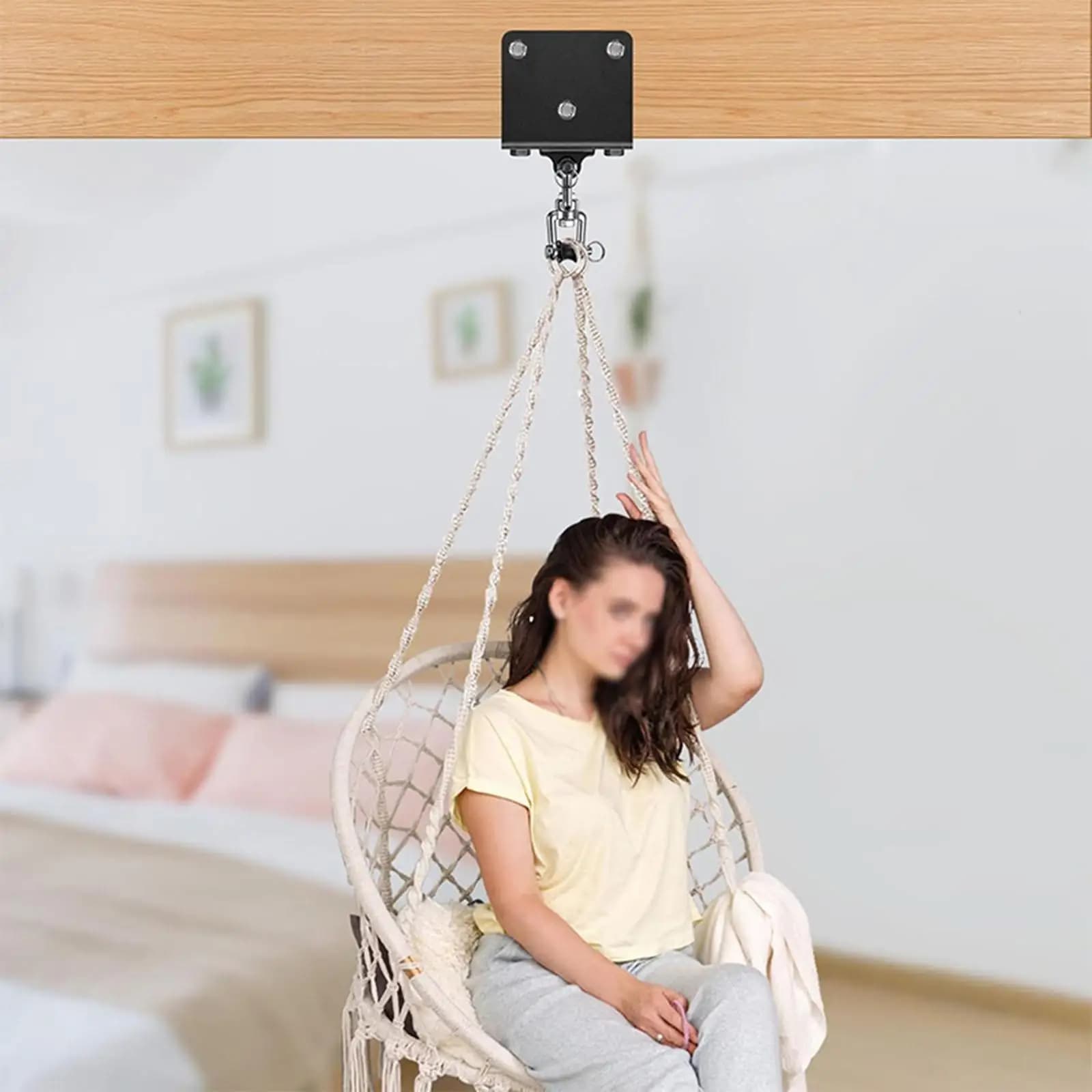 1pc Punching Bag Hanger Boxing Bag Ceiling Mount Sturdy Rotating with Screw Boxing hanging storage hanging organizer