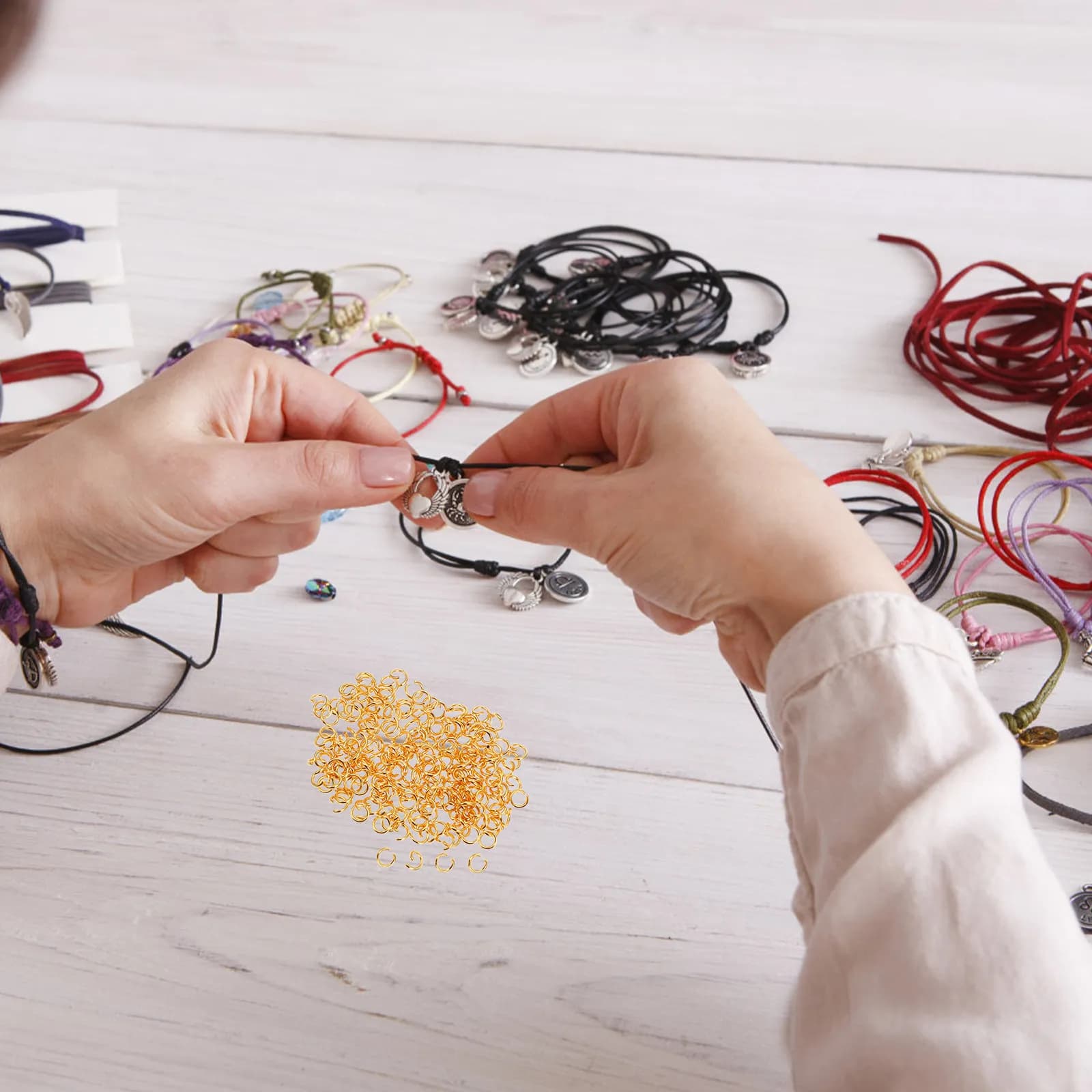 200 Pezzi Anelli Aperti in Acciaio Inossidabile Elettroplaccato, Forniture per Creazione di Gioielli, Anelli Connettori per Bracciali, Orecchini, Collane