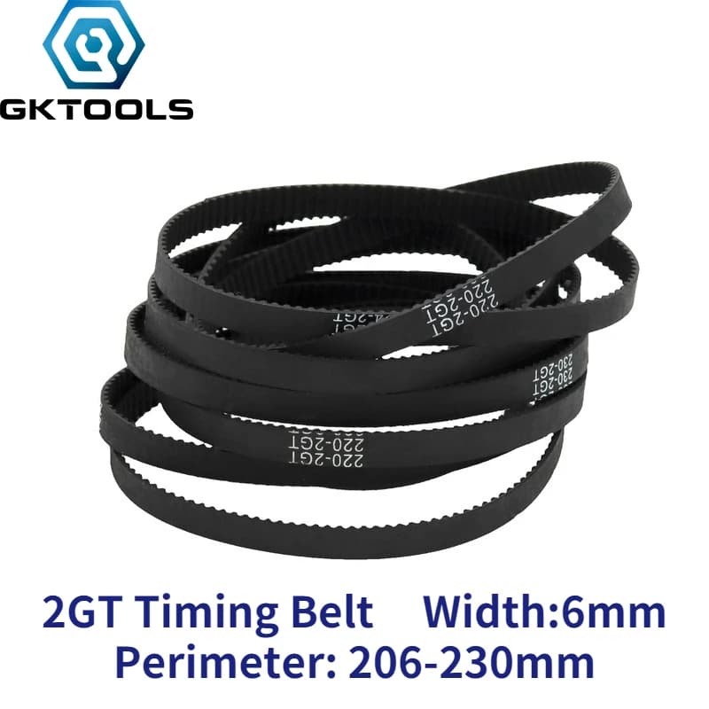 GKTOOLS C-6 3D Stampante da Cintura GT2 6 millimetri Anello Chiuso di Gomma Cinghia di Distribuzione 2GT Lunghezza 206 208 210 212 214 216 218 220 222 224 226 millimetri