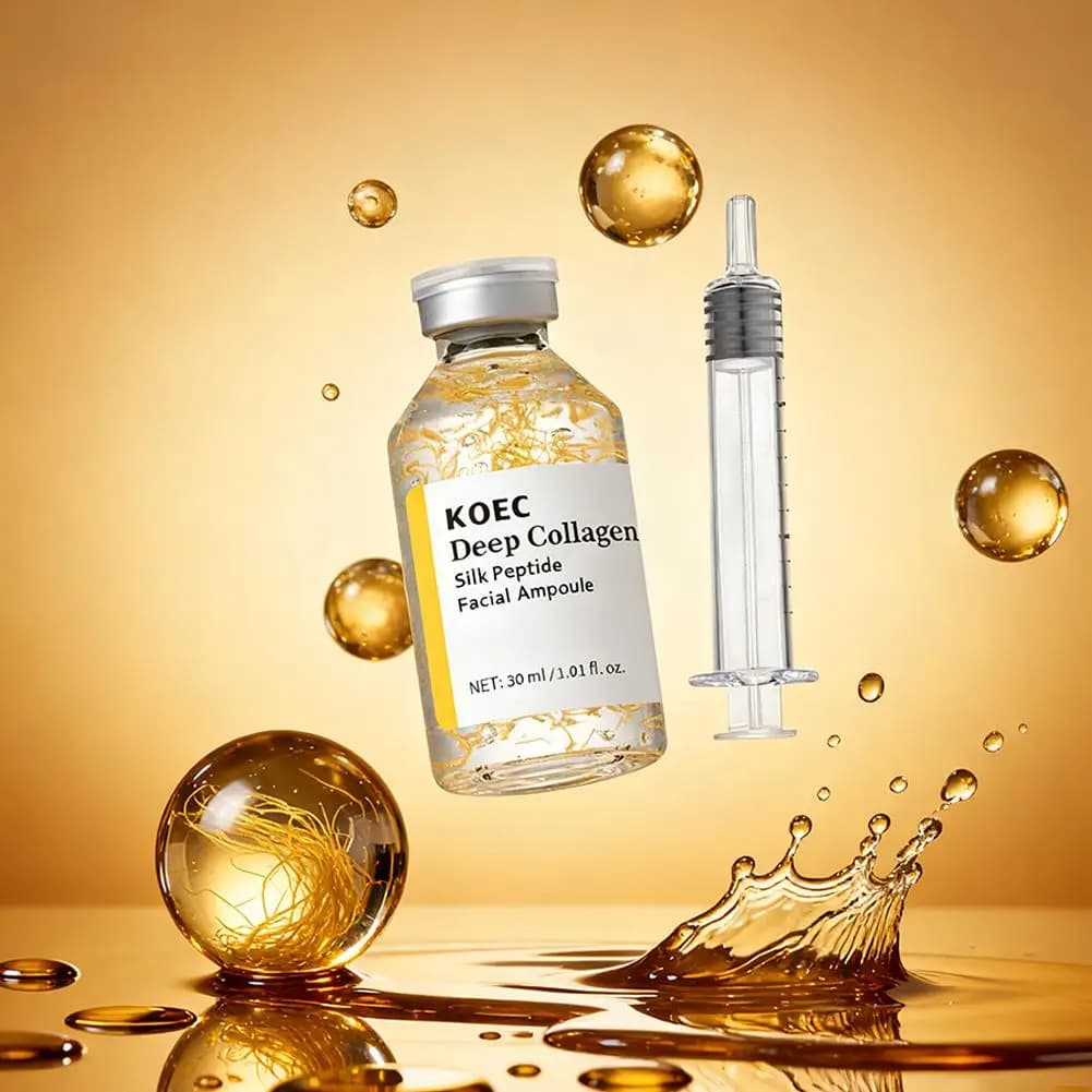 Siero peptide di seta al collagene coreano Lifting intensivo Rassodante Idratazione profonda Anti invecchiamento Rivitalizzante Fiala per la cura della pelle del viso