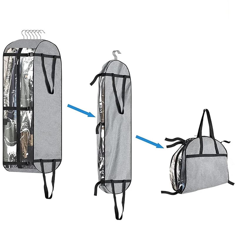 Borse per indumenti da viaggio per riporre l'armadio Borse per abiti da appendere con soffietto di larghezza extra per uomo Copriabito con manici per vestiti