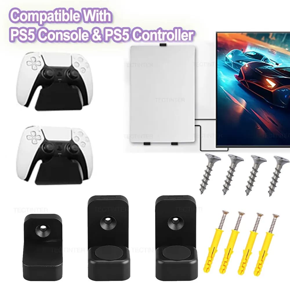 Per PS5/supporto per staffa di montaggio a parete per Console sottile per Playstation 5 supporto per Rack Host Base per gancio per PS5/accessori sottili