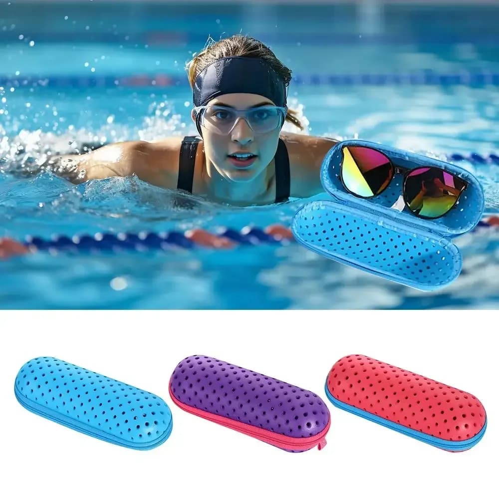 EVA swimming glasses storage box protective cover box for soft glasses swimming equipment protection for breathable glasses students