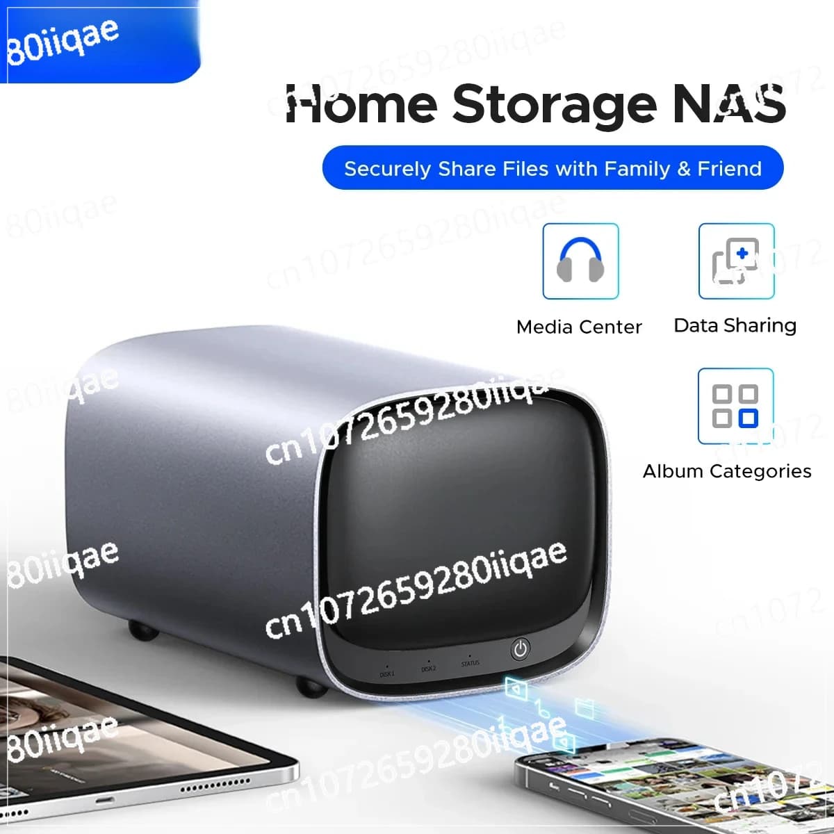 Accesso Condividi Dati Famiglia Video (Display) NAS MetaBox Family Storage 3,5" Tipo-C Supporto archiviazione collegato alla rete Telecomando