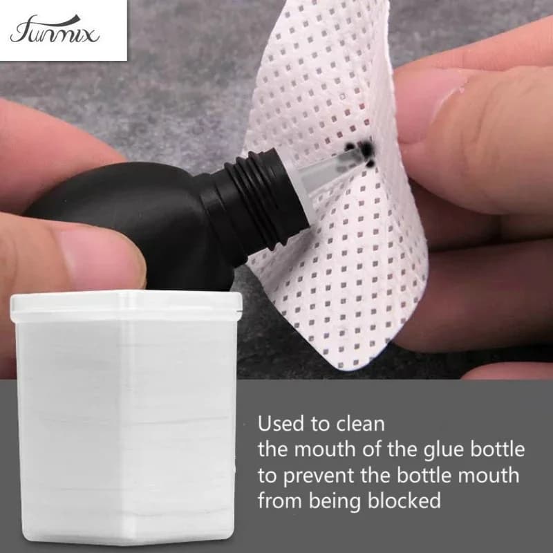 200 pcs removal glue for eyelashes cotton chills UV gel tips for nail removal nail polish cleansing non-cloth paper pads makeup tools
