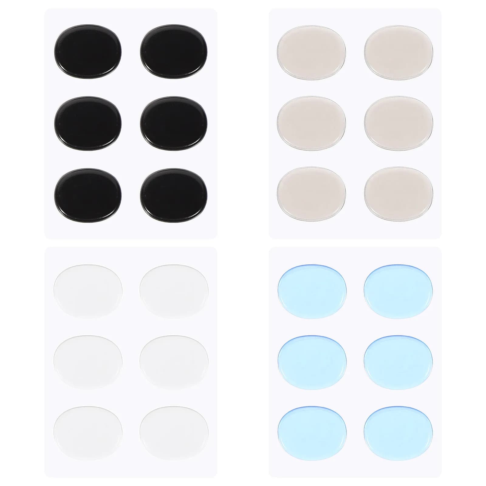 24 Pezzi Smorzatori in Silicone per Batteria, Cuscinetti in Gel Autoadesivi Riutilizzabili e Lavabili per il Controllo del Tono, Accessori per Batteria