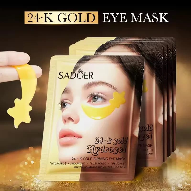 SADOER 24K Gold Crystal Collagen Eye Mask Anti Dark Circles Moisturizing Anti wrinkle Anti-aging Eye Patches Gels Eyes Skin Care