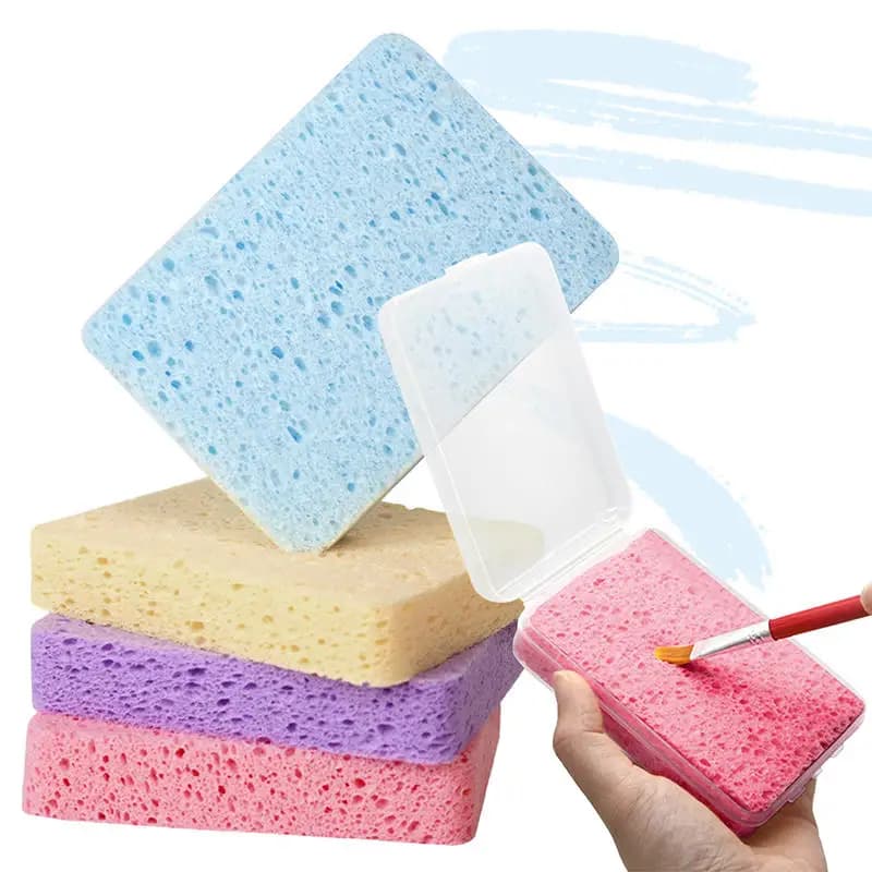 1/2Pcs Box Watercolor Painting Sponge Super Absorbent Sponge Art Supplies Painting Brush Cleaning Sponge Cleaning Tools
