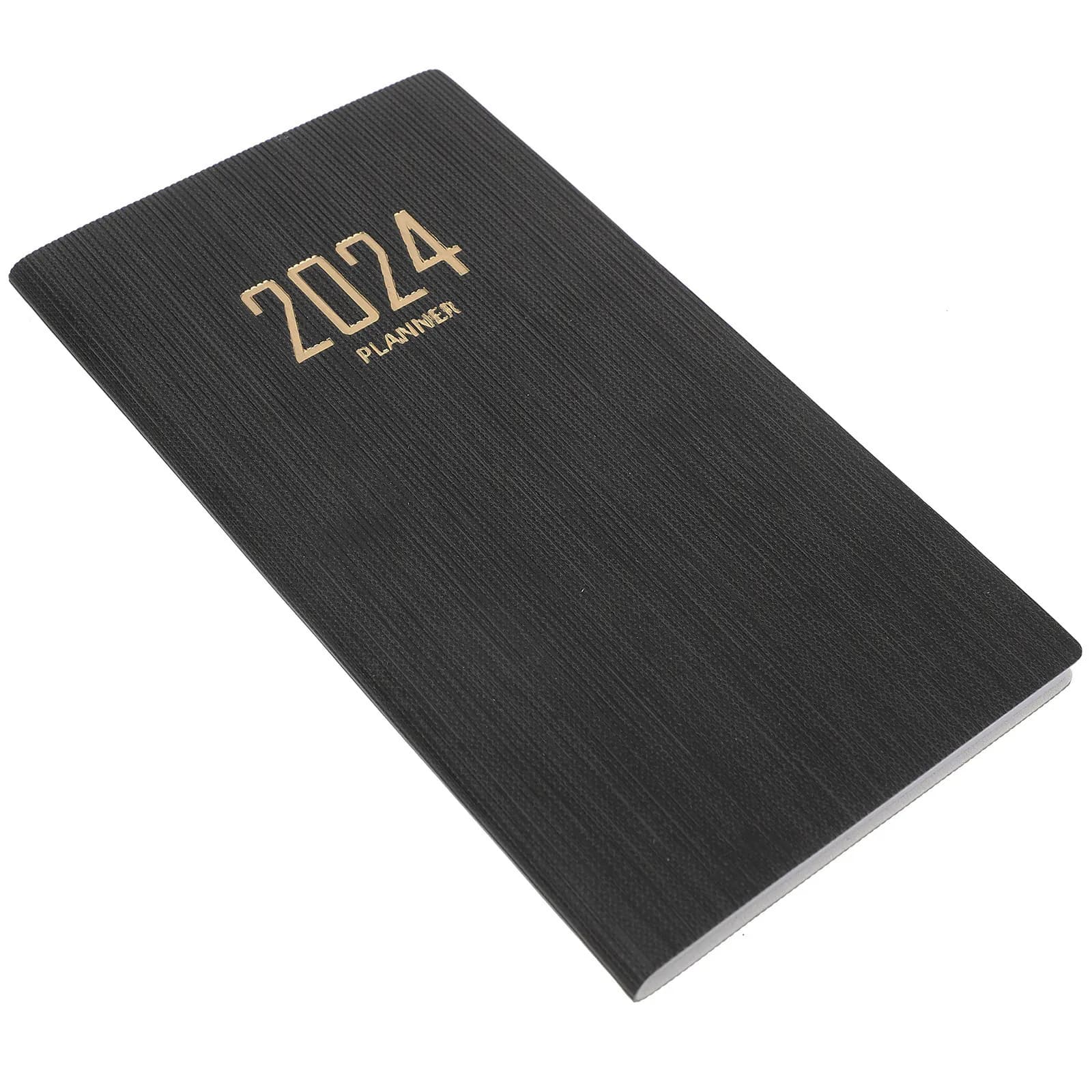 Agenda in Inglese con Copertina Artificiale, Quaderno per Uso Quotidiano, Diario Accademico 2024, Blocco Note per Ufficio