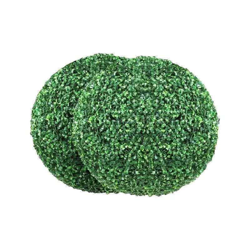 SucceBuy Artificial Mouses Masket Trees 16/20" height 2 pieces Faux ball-shaped tops Plant throughout the year Green Feaux vegetable decoration