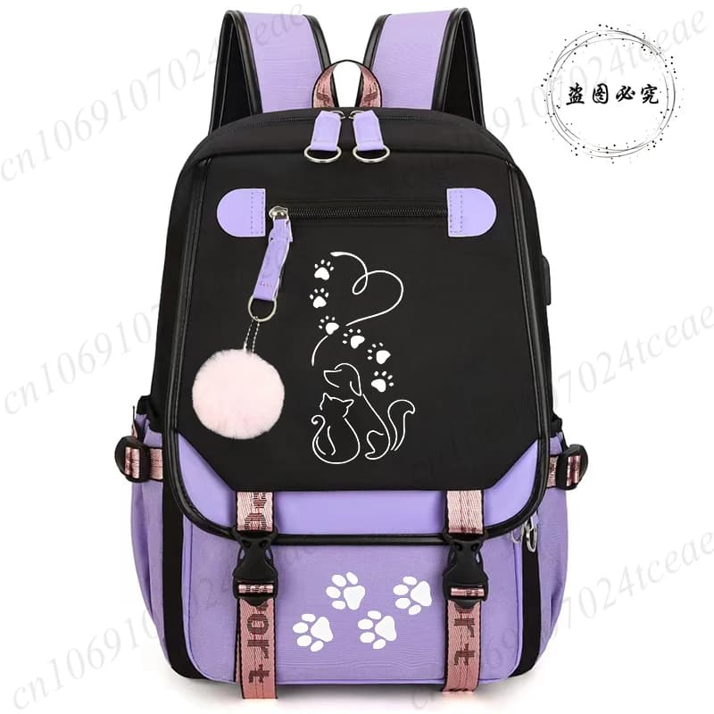 Zaini per Studenti con Simpatici Cartoni Animati di Cani, Borse Scolastiche per Bambini e Ragazzi, Zaini per Adolescenti, Borse Anime con Animali per Bambini