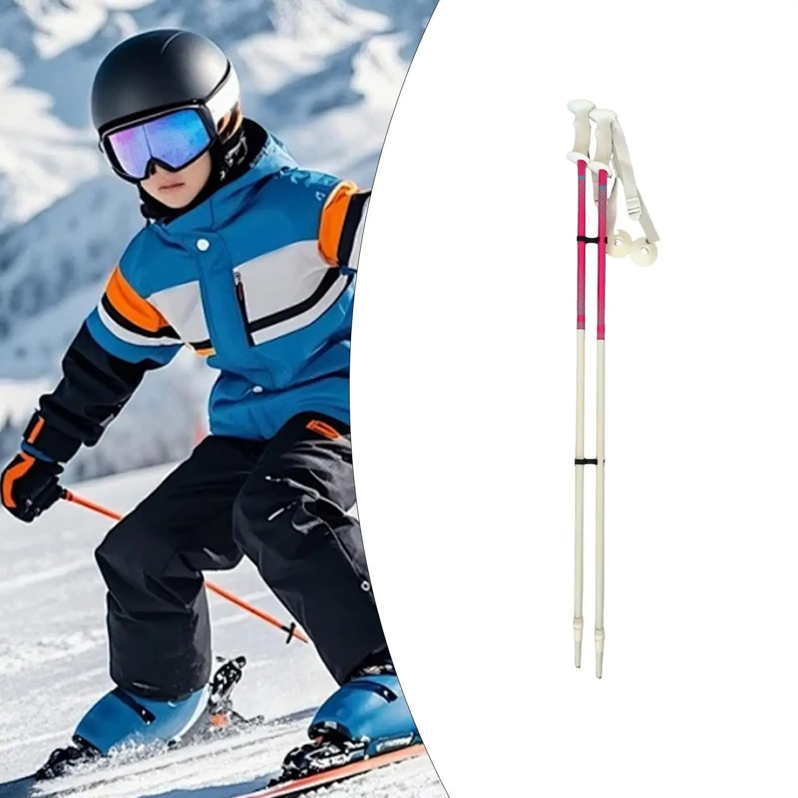 2-piece ski poles for children's walking poles, trekking poles, for outdoor adventures, trekking