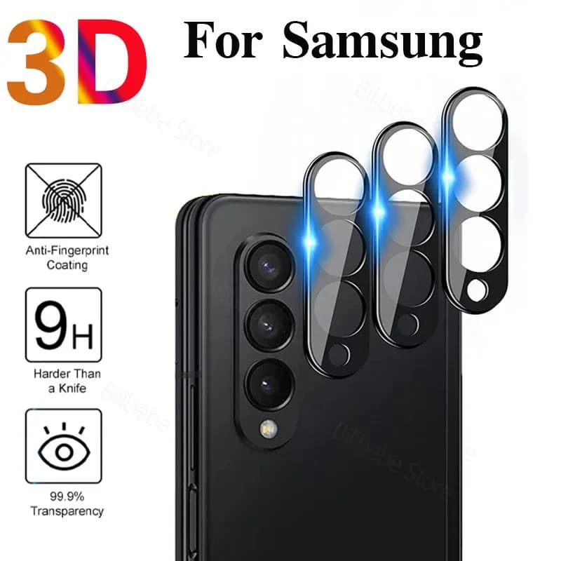 3D Curved Camera Back Lens Screen Protector for Samsung Galaxy Z Fold3 Fold4 Z Fold 3 Z Fold 4 Tempered Glass Lens Protector