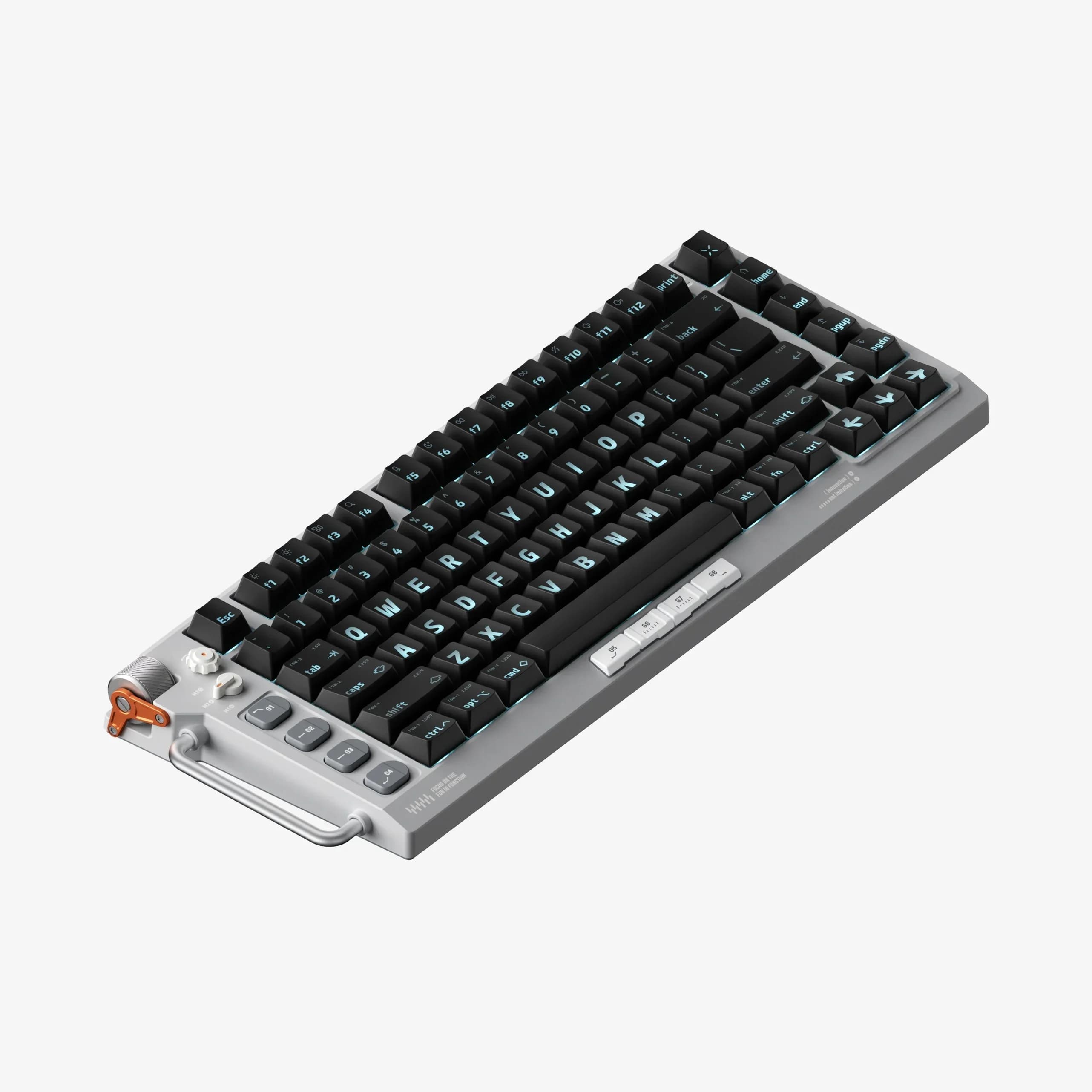 Incisione laser a iniezione d'olio per PC di altezza originale, set completo di copritasti meccanici in metallo trasparente nero, adatto per assi alti