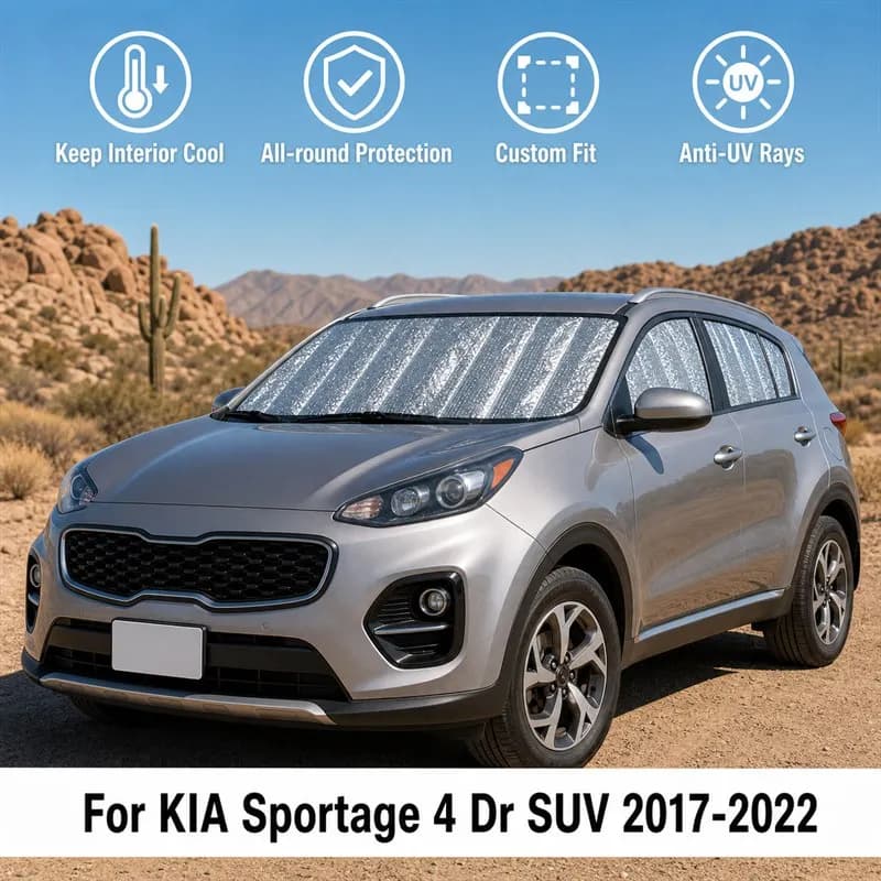 For KIA Sportage 4 Dr SUV 2017-2022 Full Set Car Window Sunshades UV Block Privacy Heat Insulated Foldable Car Curtain