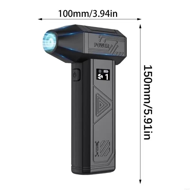 Spolverino elettrico ricaricabile USB da 130.000 giri/min con batteria da 8.000 mAh e potenza pulizia