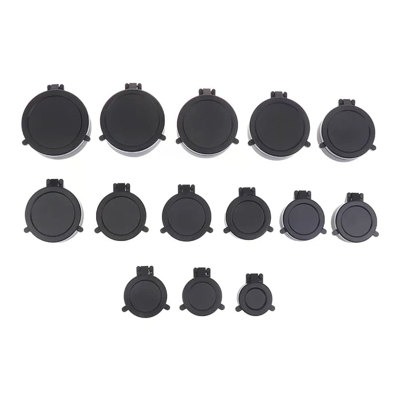 Copriobiettivo per cannocchiale da puntamento a molla Quick Flip Opening Lens Copertura antipolvere Tappo per telescopio per cannocchiali da caccia calibro 30-64MM