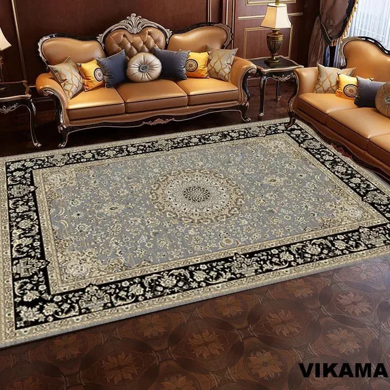 VIKAMA Crystal Pile Vintage Persian Living Room Full carpet Ethnic style coffee table Sofas Bedroom Bed Guardaroba Carpet